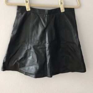 Leather jcrew skirt